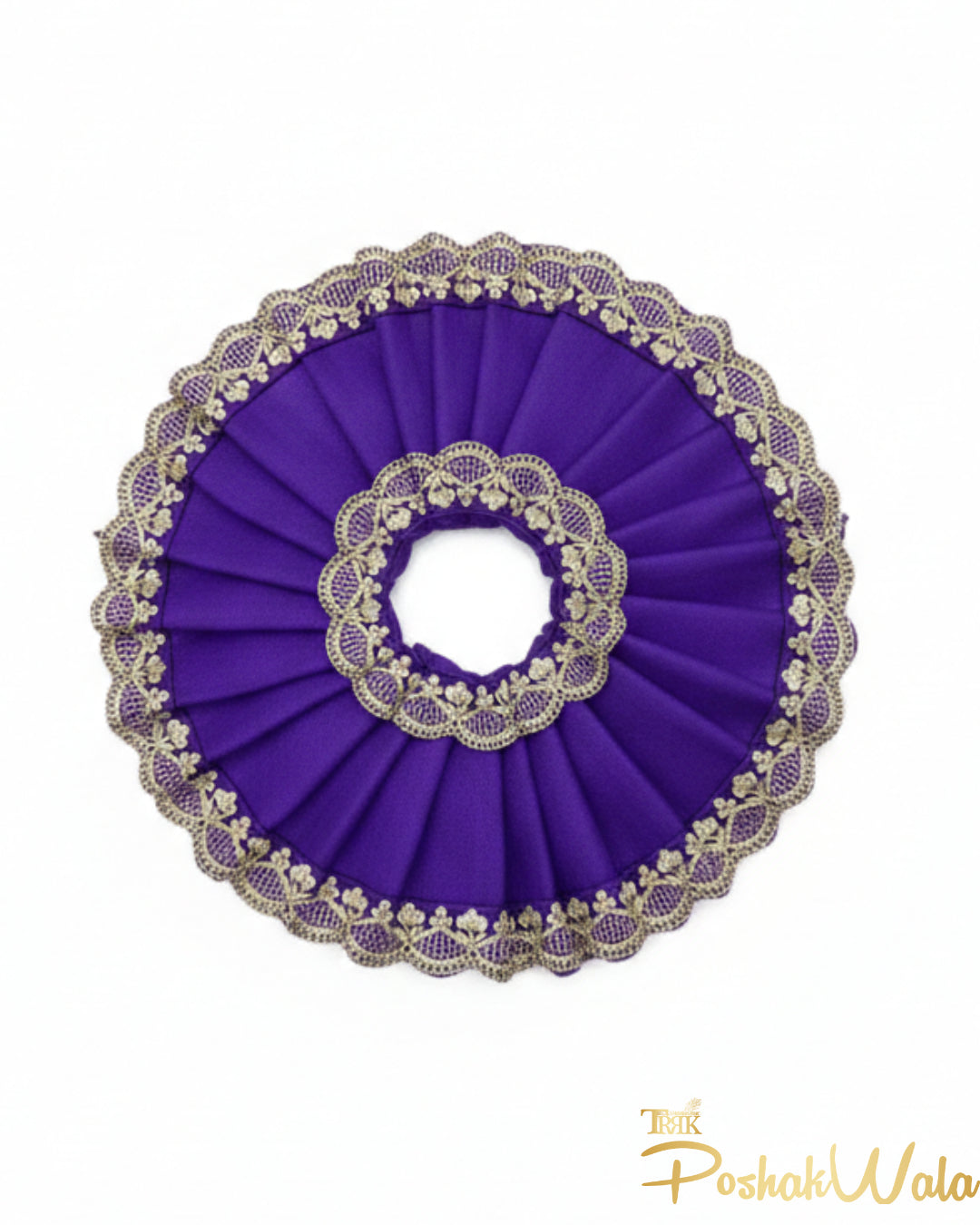 Royal Purple Net Laddu Gopal Poshak with Pagdi & Mala